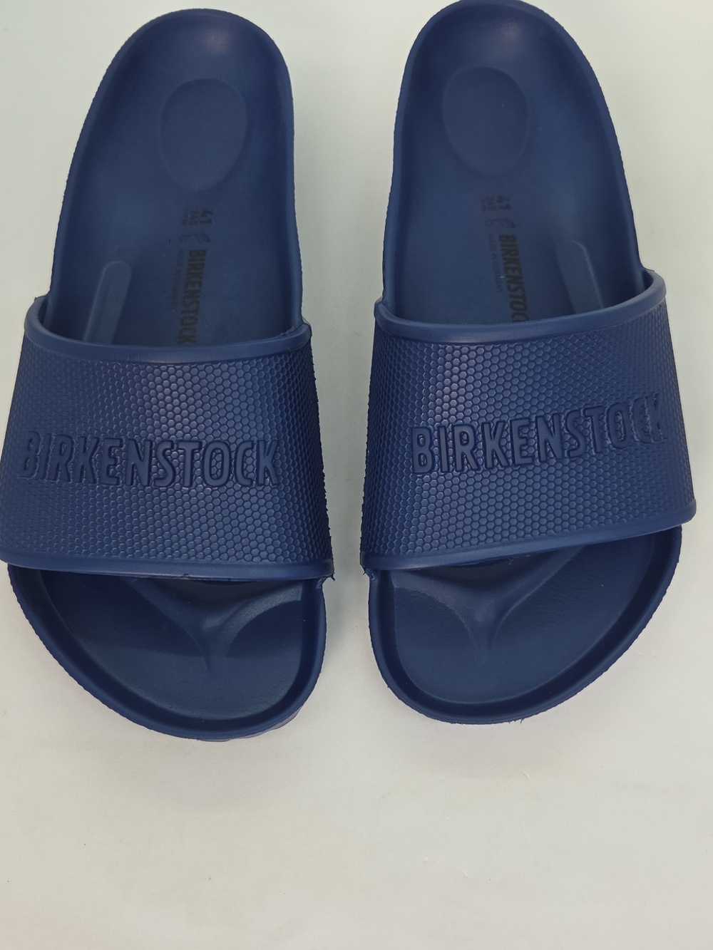 Birkenstock Barbados Slide Sandals in Deep Blue 41 M9 - Picture 13 of 15